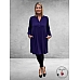 YOEK Jurk Grandad Collar Dolce Paars